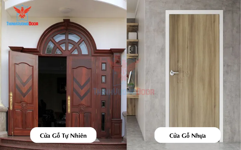  So sánh cửa gỗ tự nhiên với cửa gỗ nhựa