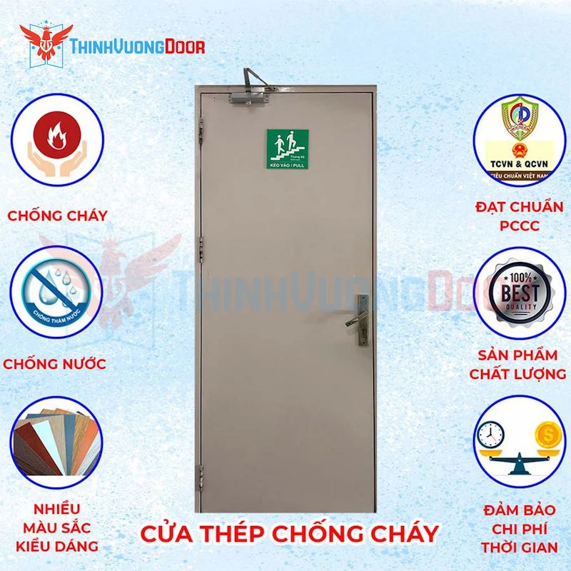 Cửa thép chống cháy P1 cho cầu thang thoát hiểm