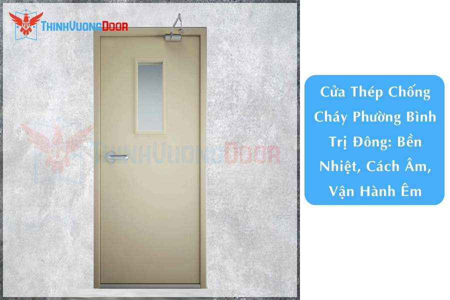 Cửa Thép Chống Cháy Phường Bình Trị Đông: Bền Nhiệt, Cách Âm, Vận Hành Êm