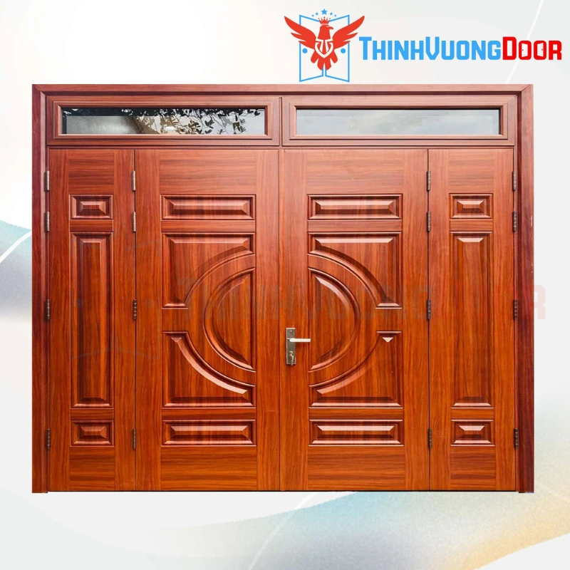 Cửa Thép Vân Gỗ Chống Cháy 4 Cánh 4C023