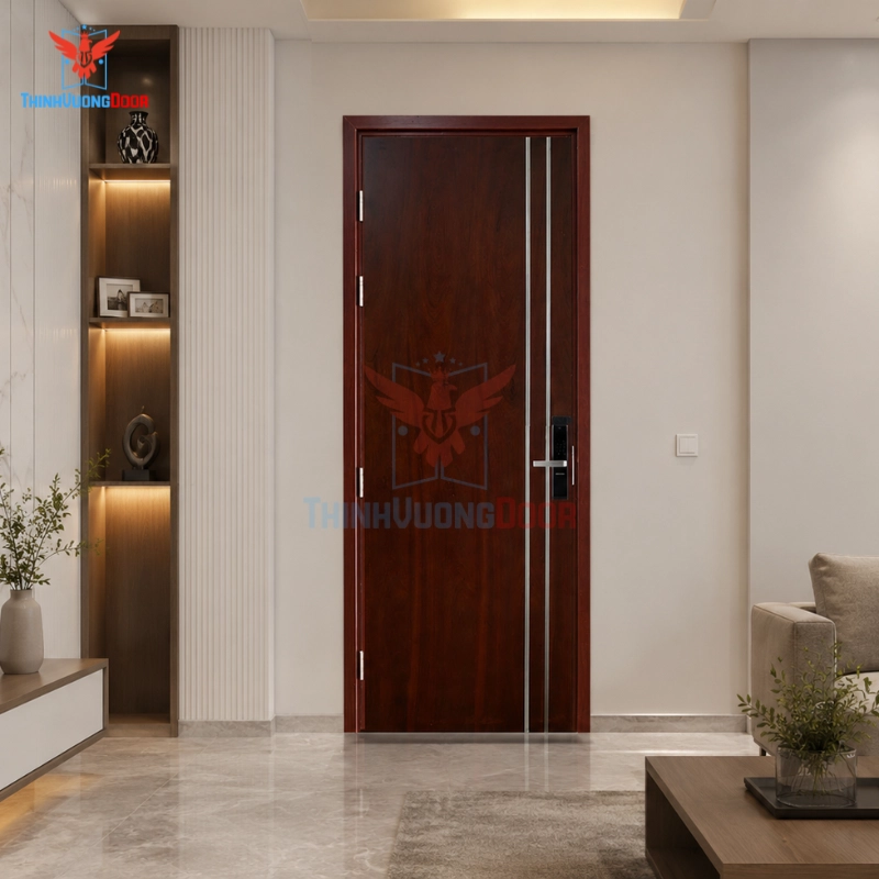 Cửa chống cháy gỗ MDF Veneer P1R2 Cam xe