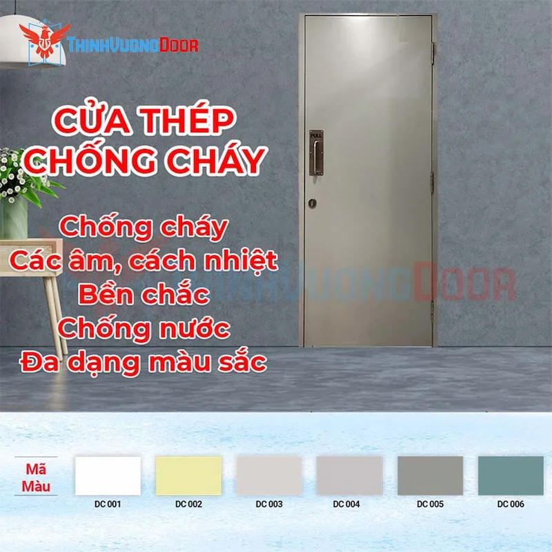 Cửa thép chống cháy P1 xám 1 Cửa thép chống cháy P1 xám 1