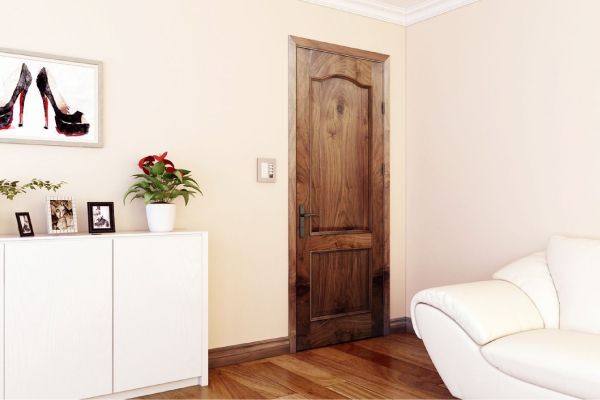 cửa phòng ngủ gỗ tự nhiên đem đến vẻ đẹp tinh tế, ấm áp
