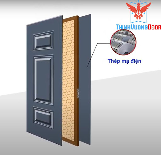 cấu tạo cửa thép vân gỗ 