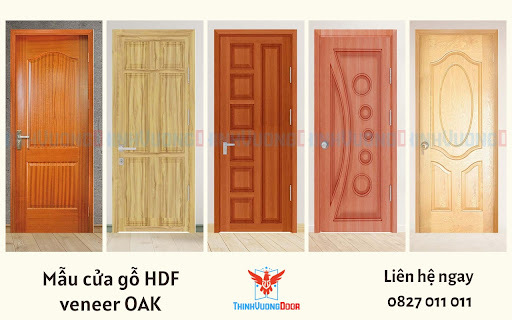 Mẫu cửa gỗ HDF veneer OAK