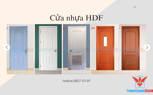 Mẫu cửa phòng tắm chất liệu gỗ công nghiệp HDF