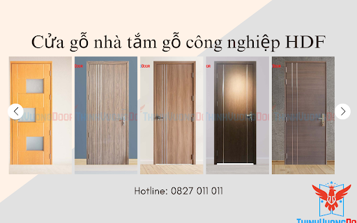 Mẫu cửa gỗ nhà tắm gỗ công nghiệp HDF