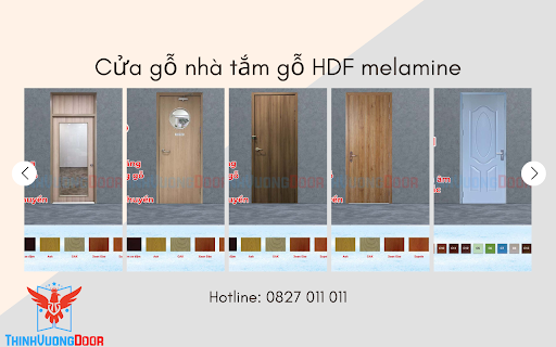 Mẫu cửa gỗ nhà tắm gỗ HDF melamine