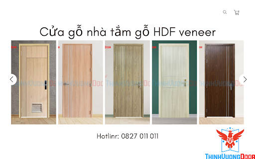 Mẫu cửa gỗ nhà tắm gỗ HDF Veneer