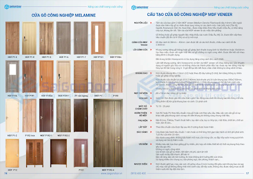 Giới thiệu catalogue cửa gỗ công nghiệp MDF veneer