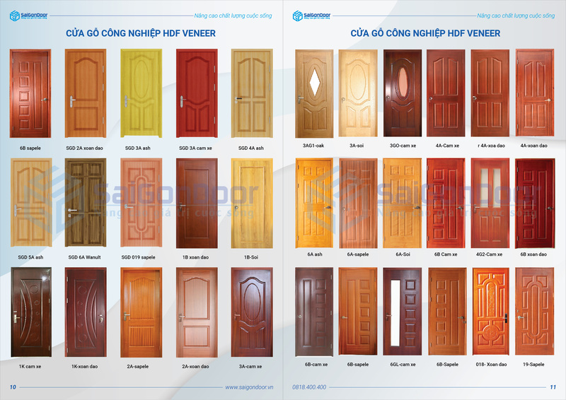 Catalog các mẫu cửa gỗ HDF