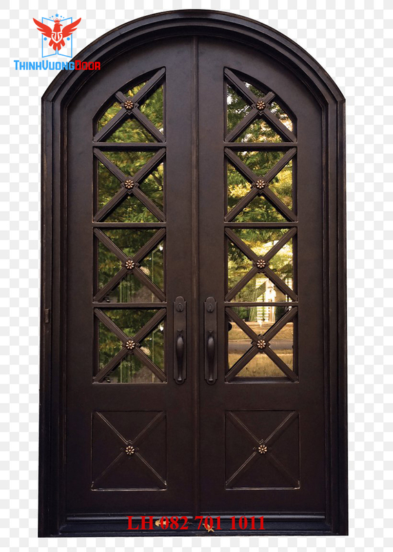 Cửa vòm thép được dùng làm cửa chính đem đến sự bền bỉ, an toàn cho ngôi nhà