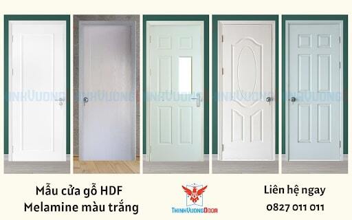 Mẫu cửa gỗ HDF Melamine màu xám