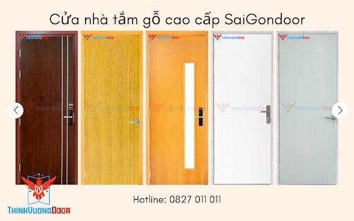 Mẫu cửa gỗ nhà tắm cao cấp Saigondoor