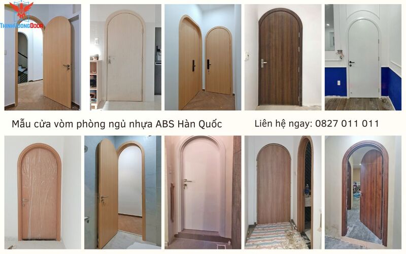 Mẫu cửa vòm phòng ngủ nhựa ABS Hàn Quốc