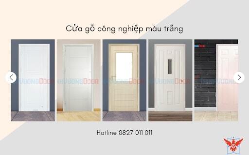 Thinhvuongdoor giới thiệu mẫu cửa gỗ công nghiệp màu trắng