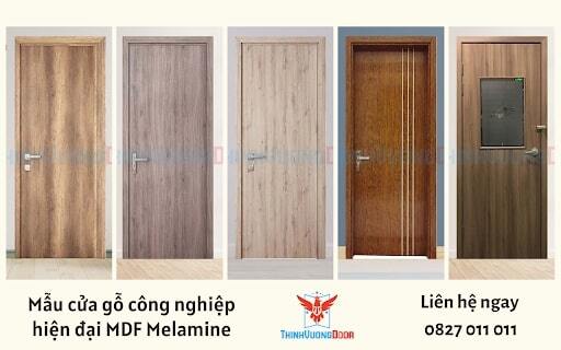 Mẫu cửa gỗ công nghiệp hiện đại MDF Melamine