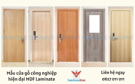 Mẫu cửa gỗ công nghiệp hiện đại MDF Laminate